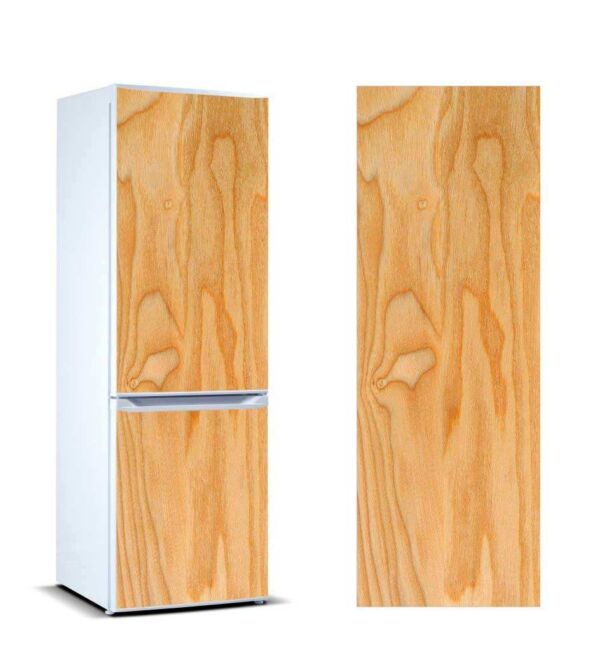 vinilo frigorifico vetas madera clara