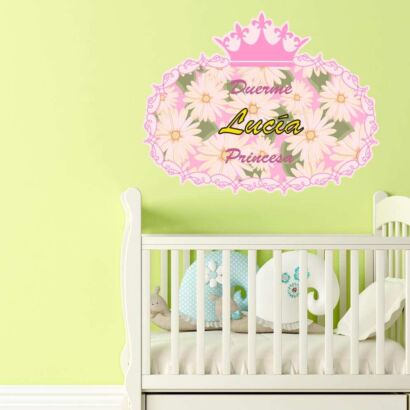 Vinilo Infantil Duerme Princesa Personalizado