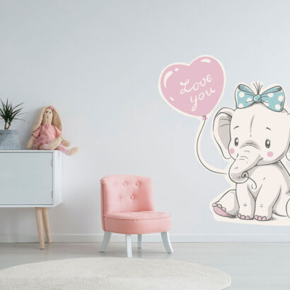 Vinilo Infantil Elefante Love You