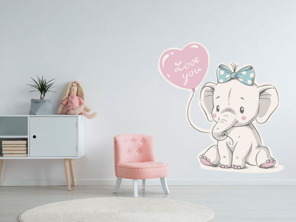 Vinilo Infantil Elefante Love You