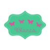 Vinilo Infantil Etiqueta Verde Mariposas Personalizado Diseño