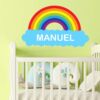 Vinilo Infantil Nube Arco Iris Personalizado