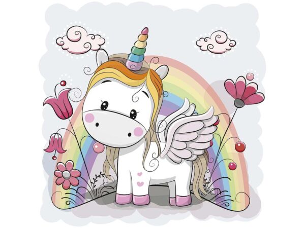 Stickers infantil 3D Unicornio 30x30 cm