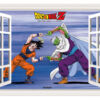 Vinilo de Pared Efecto Ventana Dragon Ball Z Goku y Piccolo frontal