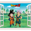 Vinilo de Pared Efecto Ventana Dragon Ball Z Trunk y Goten frontal