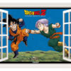 Vinilo efecto ventana Dragon Ball Goten y Trunk frontal