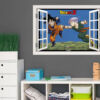 Vinilo efecto ventana Dragon Ball Goten y Trunk