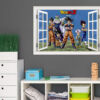 Vinilo efecto ventana Dragon Ball conjunto de personajes