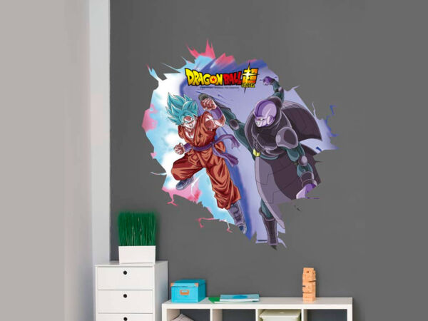 Vinilo de Pared Efecto Hueco 3D Dragon Ball Super Conjunto de Personajes montaje