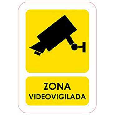 PLACA SEÑAL ZONA VIDEOVIGILADA