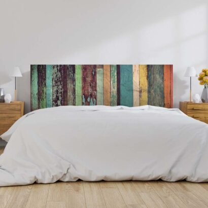 Cabecero Cama PVC Impresión Digital Imitación Madera Multicolor Antigua Outlet