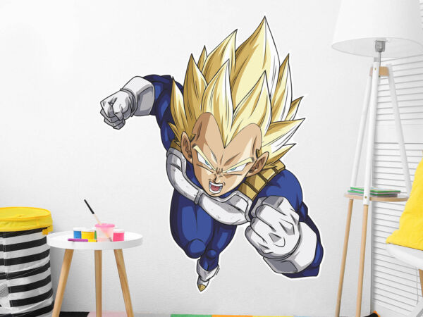 pegatina de pared vegeta super saiyan dragon ball