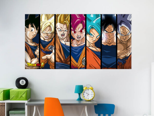 Cuadros PVC Dragon Ball Super Fases de Goku