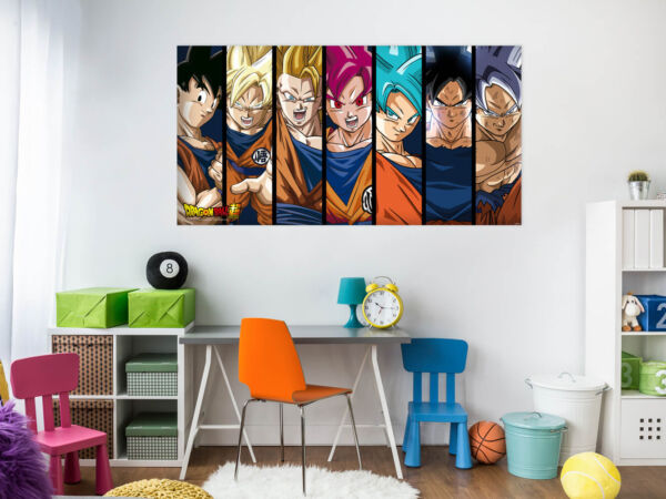 Cuadros PVC Dragon Ball Super Fases de Goku