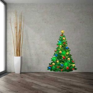 Un árbol es una alternativa para colocar vinilos de navidad.