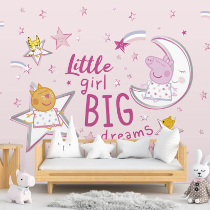 Fotomural Peppa Pig Little girl big dreams