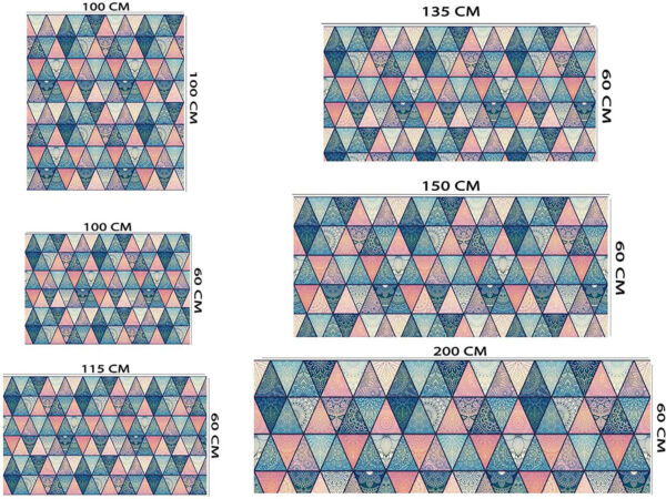 Cabecero Cama PVC Impresión digital sin relieve Estampado en Triángulos