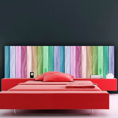 Cabecero Cama PVC Imitación Madera Arcoiris