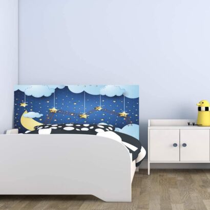 Cabecero Cama PVC Infantil Impresión Digital sin Relieve Escalera Noche Estrellada