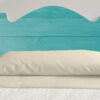 Cabecero Cama PVC Impresión Digital Imitación Madera Verde Arqueado