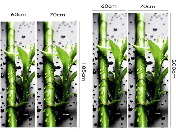 Vinilo Frigorífico Bambú Gotas de Agua