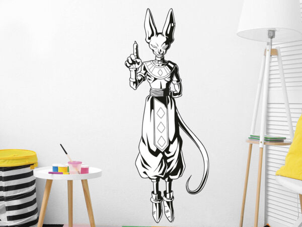 pegatina pared beerus byn dragon ball