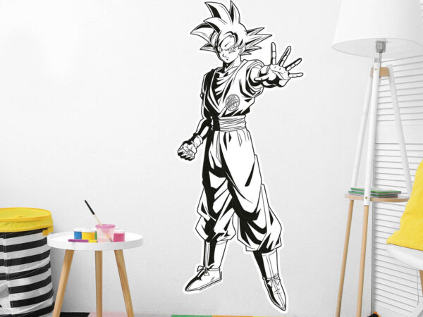 pegatina pared goku byn montaje