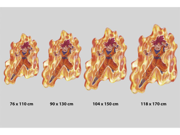 pegatina pared goku dios medidas