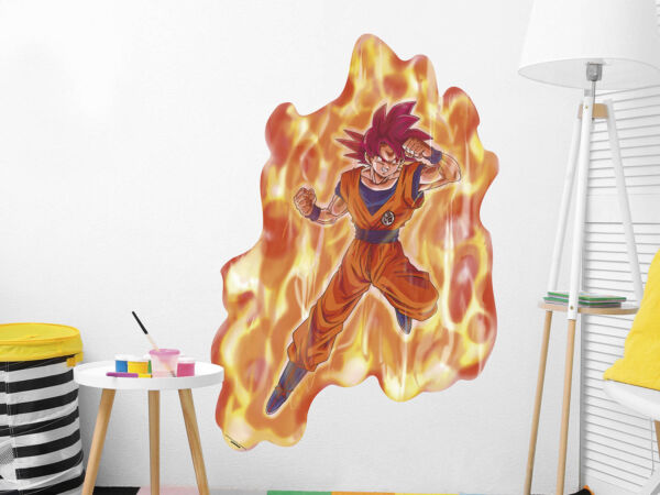 pegatina pared goku dios dragon ball