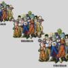 pegatina de pared conjunto de personajes dragon ball medidas