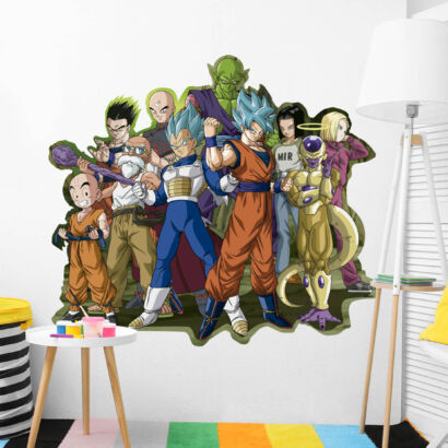 pegatina de pared conjunto de personajes dragon ball