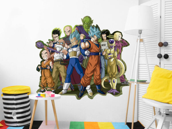 pegatina de pared conjunto de personajes dragon ball