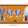 pack de pegatinas de pared en vinilo dragon ball beerus zeno sama whis