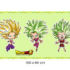 Pack de Pegatinas de Pared Vinilo Dragon Ball Caulifla, Kefla y Kale