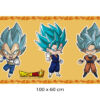 Pack Pegatinas de Pared en Vinilo Dragon Ball Goku, Vegeta y Vegito Blue