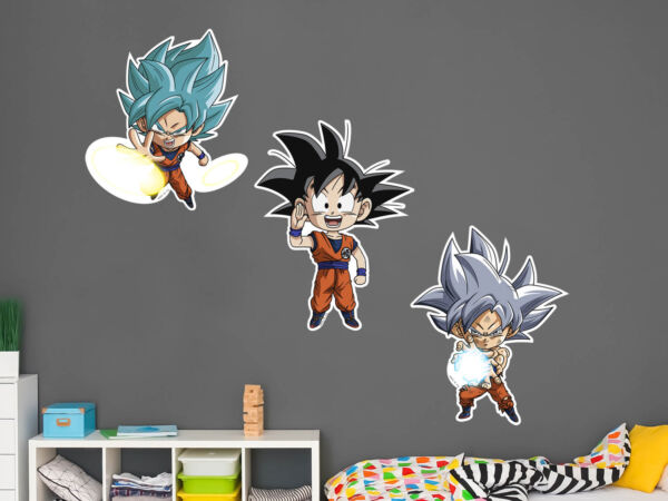 Pack de Pegatinas de Pared en Vinilo Dragon Ball Fases Goku