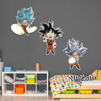 Pack de Pegatinas de Pared en Vinilo Dragon Ball Super Fases Goku