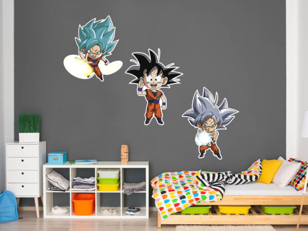 Pack de Pegatinas de Pared en Vinilo Dragon Ball Super Fases Goku