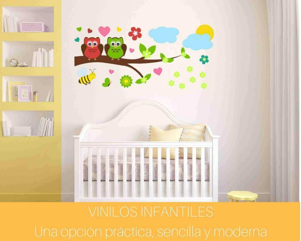 Vinilo infantil bebé Búhos en tonos naturales (*‿*), Vinilos para bebé,  niño y niña