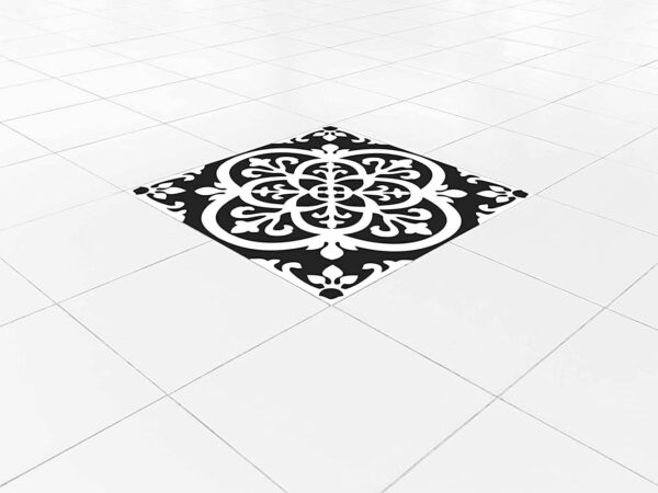 Vinilo para Suelo Positano Blanco y Negro