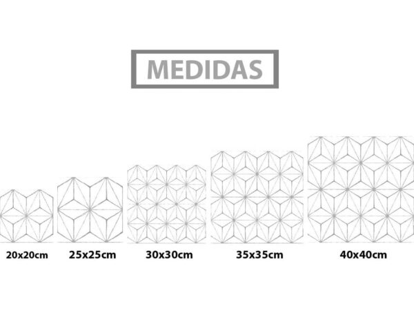 Vinilo para Suelo Figuras Geométricas Color Blanco