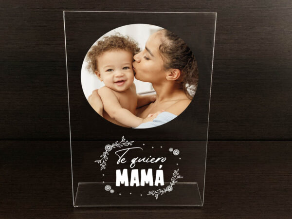 Placa Metacrilato Te quiero Mamá Personalizado