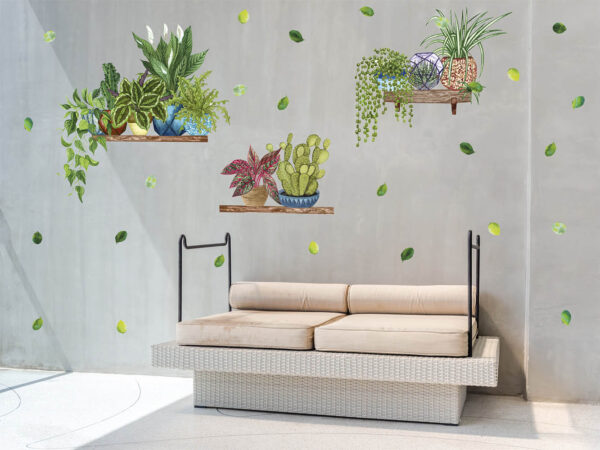 Vinilo para Pared Plantas Verdes