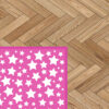 Alfombra Estrellas Fondo Fucsia