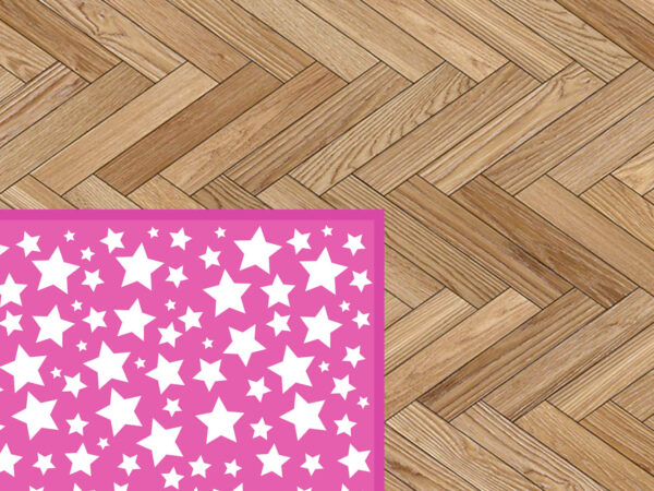 Alfombra Estrellas Fondo Fucsia