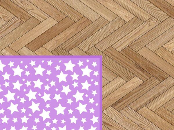 Alfombra Estrellas Fondo Morado