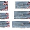 Cabecero Cama Madera Azul con Flores