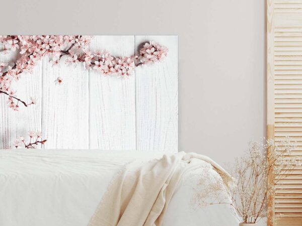 Cabecero Cama Madera con Flores