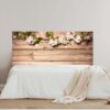 Cabecero Cama Madera con Flores