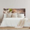 Cabecero Cama Madera con Flores